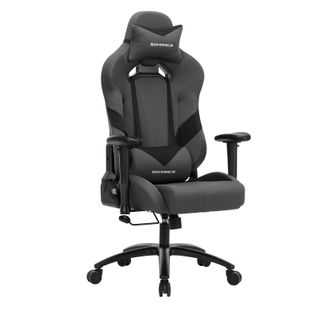 Chaise Gamer, Fauteuil De Bureau, Chaise Pour Ordinateur Hauteur Réglable, Noir-gris