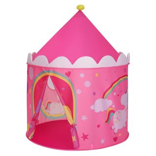 Tente De Jeu Enfant, Château Pour Enfant, Rose Et Jaune Lpt04py