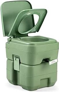 Wc Chimique Portable Toilette Seche - 20l En Hdpe Camping, Charge Max. : 200 Kg Vert