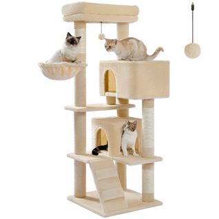Arbre à Chat Classique 143 Cm Avec 2 Condos Beige