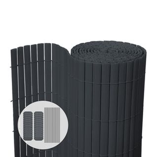 Canisse Pvc Brise Vue Ultra Renforce Avec Attaches De Fixation 90x300cm Gris