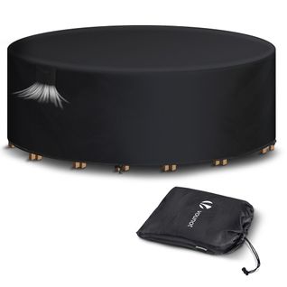 Housse Salon De Jardin Bache De Protection 420d Φ190x73cm Noire