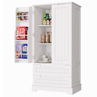 Buffet De Cuisine Avec 2 Tiroirs Et 2 Portes - Blanc