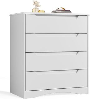 Commode 4 Tiroirs Chiffonnier Blanc 72 X 41 X 82 Cm