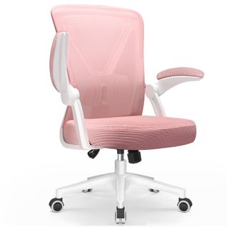 Fauteuil De Bureau ,avec Accoudoirs Pliables,chaise De Bureau, Max 150kg,rose