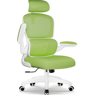 Fauteuil De Bureau, Accoudoirs Pliable, Inclinable, Soutien Lombaire Ergonomique,turquoise