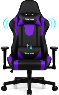 Chaise Gaming ,chaise Gamer Charge 150 Kg, Inclinable 90°à 165°,Noir et violet