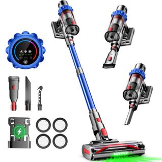 Aspirateur Balai 80kpa, Autonomie 70 Minutes, Capacité 1,8 L, Léger Et Portable，Bleu