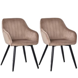 Lot de 2 chaises salle à manger et cuisine, bureau – Confortable 58×63×81 cm