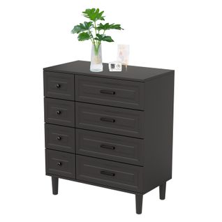 Commode 75×40×87cm–Meuble De Rangement Moderne Avec 8 Tiroirs Spacieux Et Surface Mélaminée Durable