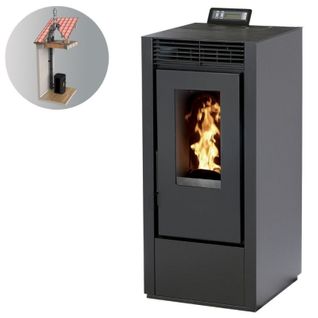 Pack Poêle à Granules Marina 14 Etanche + Kit Conduit Vertical 80/125