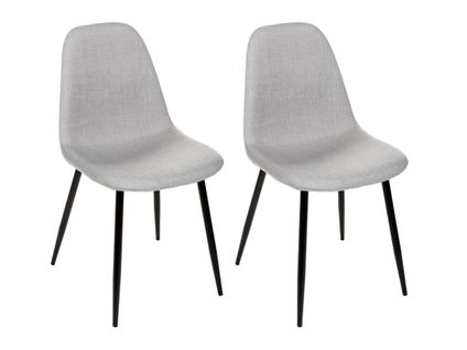 Lot De 2 Chaises Tyka Karel - Gris - Atmosphera