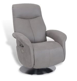 Fauteuil De Relaxation Électrique - Tolma - Tissu Microfibre Gris