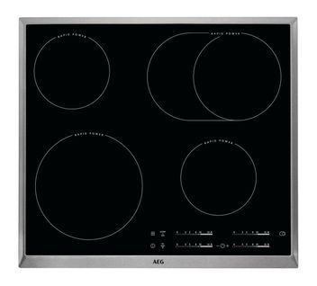 Plaque Vitrocéramique Encastrable Hk654850xb Noir, Acier Inoxydable 4 Foyers