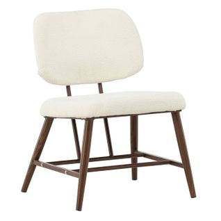 Fauteuil Design Bouclette "midland" 84cm Blanc