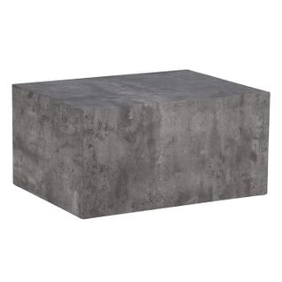 Table Basse Imitation Marbre "york" 80cm Gris Foncé