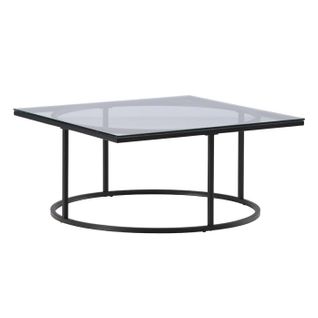 Table Basse Design En Verre "skanor" 90cm Noir