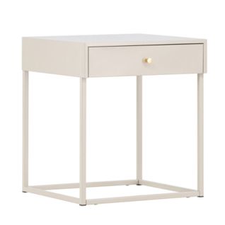 Table De Chevet 1 Tiroir "bakal" 50cm Beige