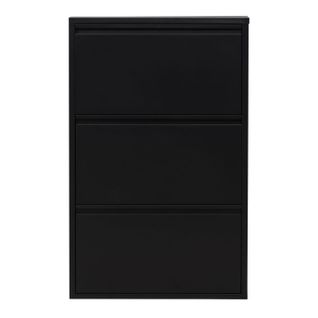 Meuble à Chaussures 3 Compartiments "bonito" 103cm Noir