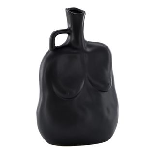 Vase Buste En Céramique "conta" 25cm Noir