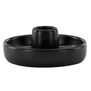 Bougeoir En Céramique "otis" 11cm Noir