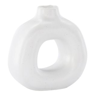 Bougeoir Design En Céramique "judi" 13cm Blanc