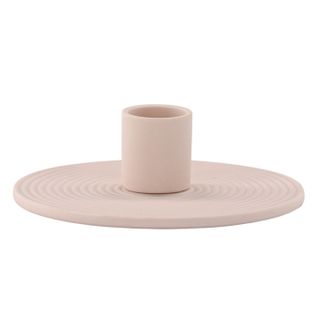 Bougeoir Design En Argile "dian" 12cm Rose