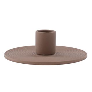 Bougeoir Design En Argile "dian" 12cm Marron