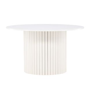 Table à Manger Ronde "härön" 110cm Blanc