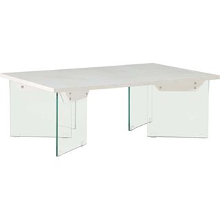 Table Basse 120 X 80 Cm Pieds En Verre Ester