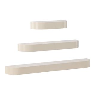 Lot De 3 Étagères Design "glow" 135cm Beige