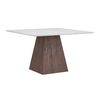 Table De Repas Effet Pierre "cael" 120cm Gris et Moka