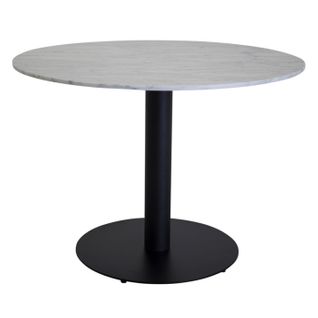 Table à Manger En Marbre "estelle" 106cm Blanc et Noir