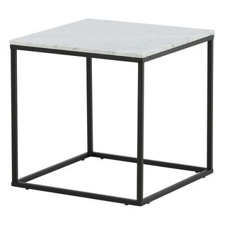 Table Basse En Marbre "estelle" 50cm Blanc