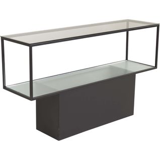 Console En Verre Et Acier Maglehem