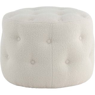 Pouf Rond En Polyester Teddy Benjamin