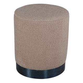 Pouf Tissu Bouclette "benji" 42cm Beige
