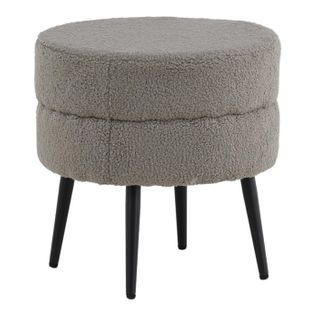 Pouf Design Bouclette "pot" 40cm Gris