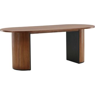 Table De Repas Ovale Bianca 200 X 90 Cm Naturel
