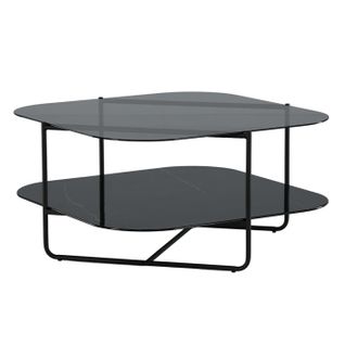 Table Basse En Verre "un-line" 85cm Noir