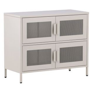 Buffet 4 Portes En Métal "nett" 90cm Beige