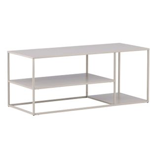 Table Basse Avec Étagères "staal" 120cm Beige