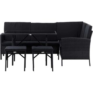 Ensemble Canapé D'angle Et Table Basse En Résine Tressée Knock