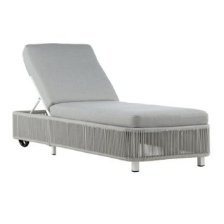 Transat à Roulettes "virya" 205cm Blanc et Gris