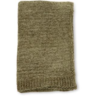 Jeté De Canapé En Polyester Chenille Ally 170 X 130 Cm Vert