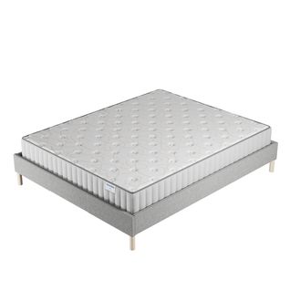 Ensemble 140x200 cm, sommier + matelas mousse, ép.16cm à mémoire de forme