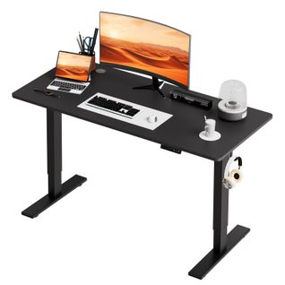 Bureau Assis Debout 60 X 140 Cm, Fonction Mémoire Et Anti-collision,bureau Réglable 70-117cm