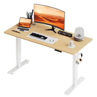 Bureau Assis Debout 60 X 140 Cm, Fonction Mémoire Et Anti-collision,bureau Réglable 70-117cm