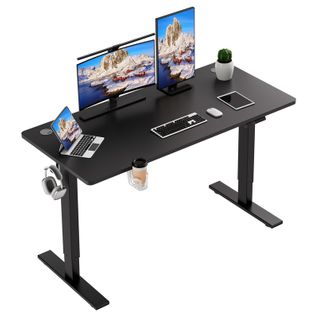 Bureau Assis Debout 140x70cm,fonction Mémoire Et Anti-collision,port USB Et Type C,70-119cm
