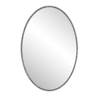 Miroir Ovale Retro En Fer, Effet Antique, Murale, Pour Salle De Bain, Chambre, Salon, Argent